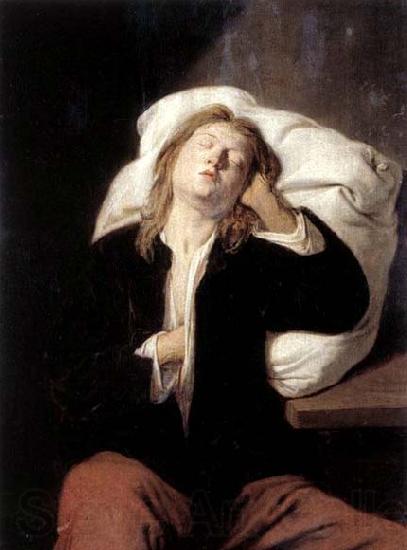 David Ryckaert Man Sleeping France oil painting art